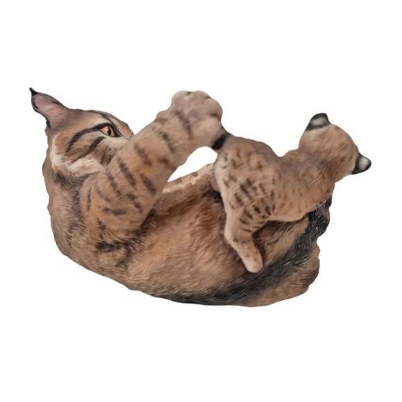 Playful Morning Lynx Cat And Kitten Porcelain Figurine Nicholas Wilson National - Picture 4 of 10